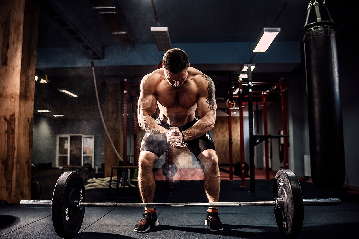 Action shot of John at the gym